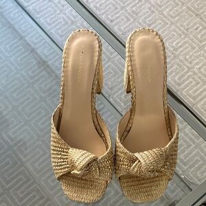 Tuckernuck Natural Woven gold heels